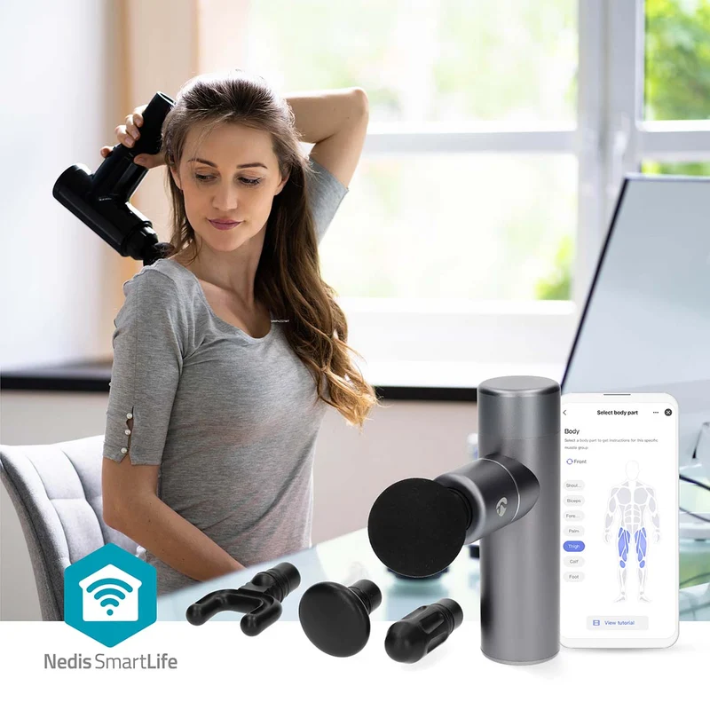 Massagepistole | Kabellose Mini Faszienpistole mit 5 Massagemodi