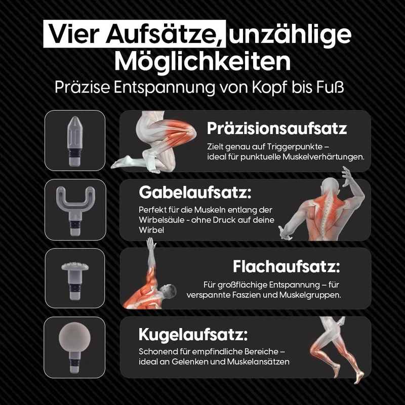 Massagepistole | Tiefengewebe-Massagegerät zur Muskelregeneration und Faszienmassage