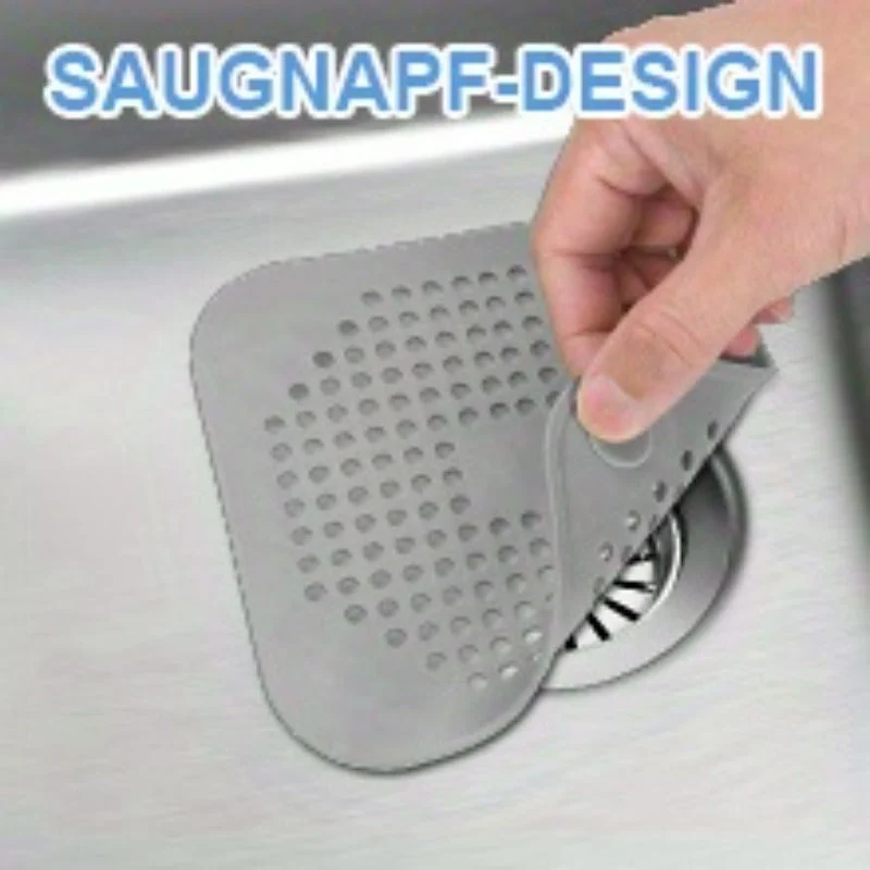 Abflusssieb aus Silikon 4er-Set | Haarfänger mit Saugnäpfen | Für Dusche & Waschbecken | DrainGuard