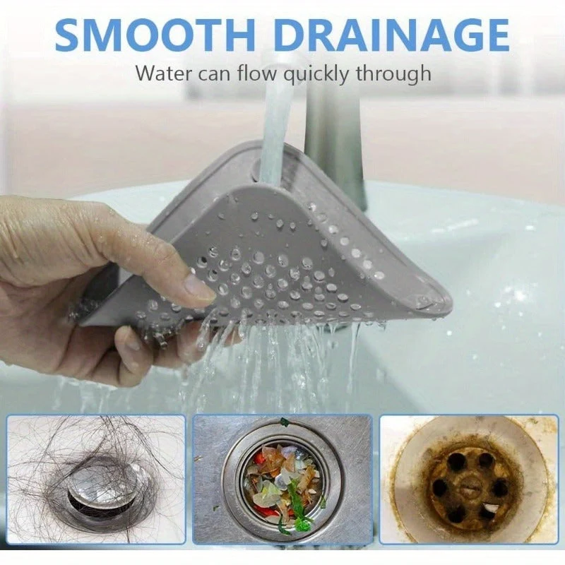 Abflusssieb aus Silikon 4er-Set | Haarfänger mit Saugnäpfen | Für Dusche & Waschbecken | DrainGuard