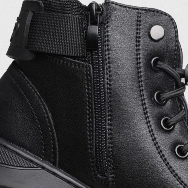 Herren Komfort-Stiefel aus Kunstleder | Gepolsterte Innensohle, rutschhemmende Sohle & eleganter Look