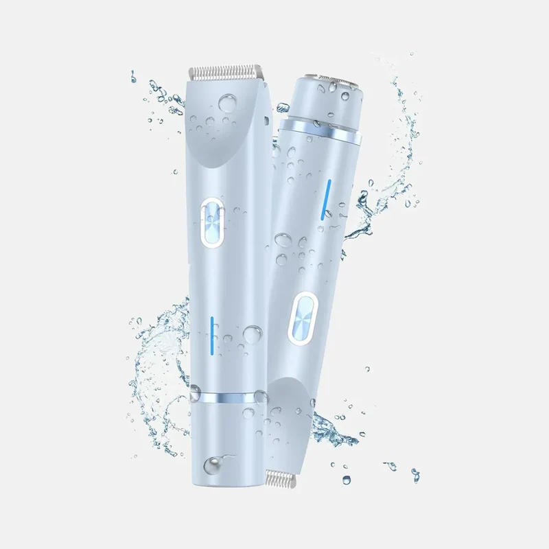 Damen Bikini-Trimmer 2-in-1 | Elektrischer Rasierer für Gesicht & Körper | Schmerzfreie Haarentfernung Nass & Trocken