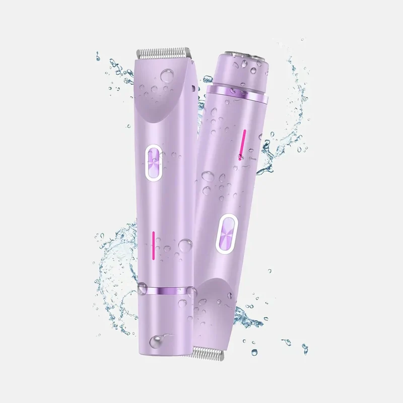 Damen Bikini-Trimmer 2-in-1 | Elektrischer Rasierer für Gesicht & Körper | Schmerzfreie Haarentfernung Nass & Trocken