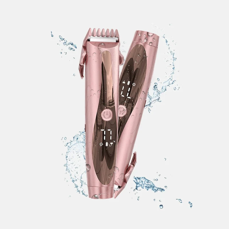 Damen Bikini-Trimmer 2-in-1 | Elektrischer Rasierer für Gesicht & Körper | Schmerzfreie Haarentfernung Nass & Trocken
