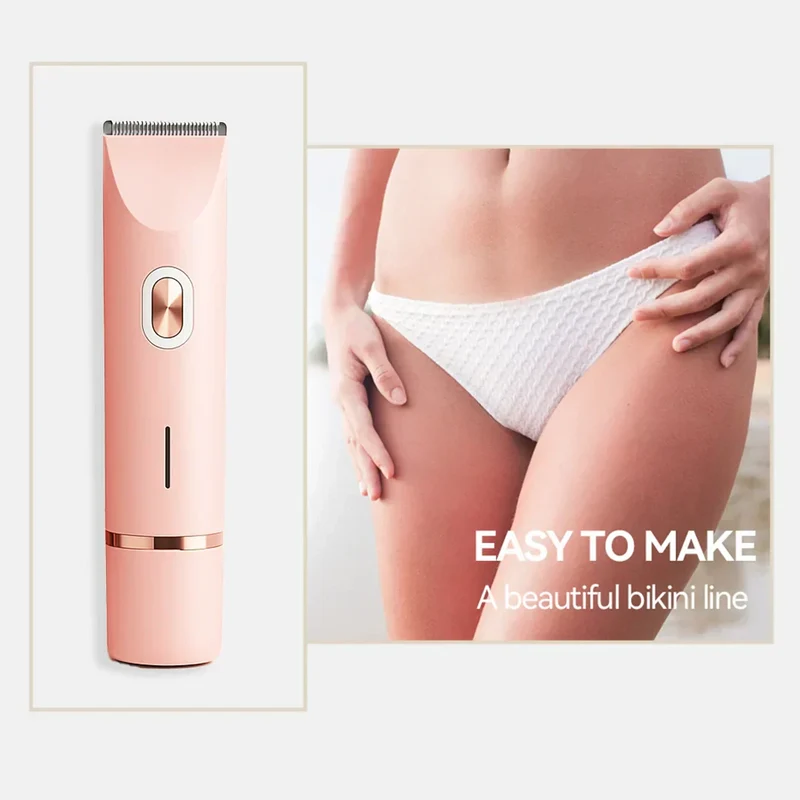 Damen Bikini-Trimmer 2-in-1 | Elektrischer Rasierer für Gesicht & Körper | Schmerzfreie Haarentfernung Nass & Trocken