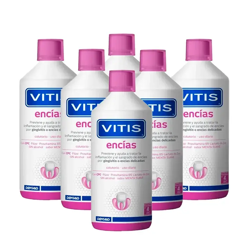 VITIS Gingival Mouthwash, Pack 6 x 1 Litre