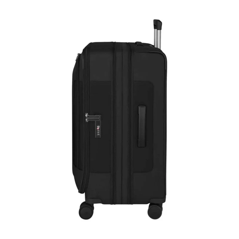 Victorinox 7.0 Werks Traveller Expandable Softside Suitcase Luggage M Black Medium