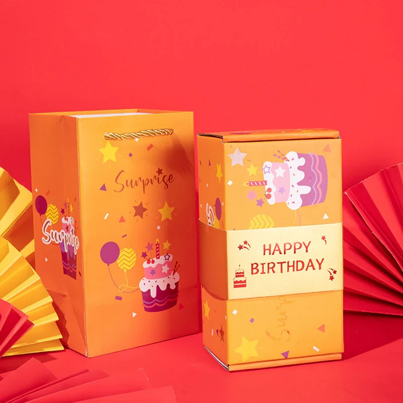 Festliche Geschenkbox mit Überraschungseffekt | Dekorative Schachtel für Weihnachten, Geburtstag & Hochzeit | Hochwertig & Wiederverwendbar