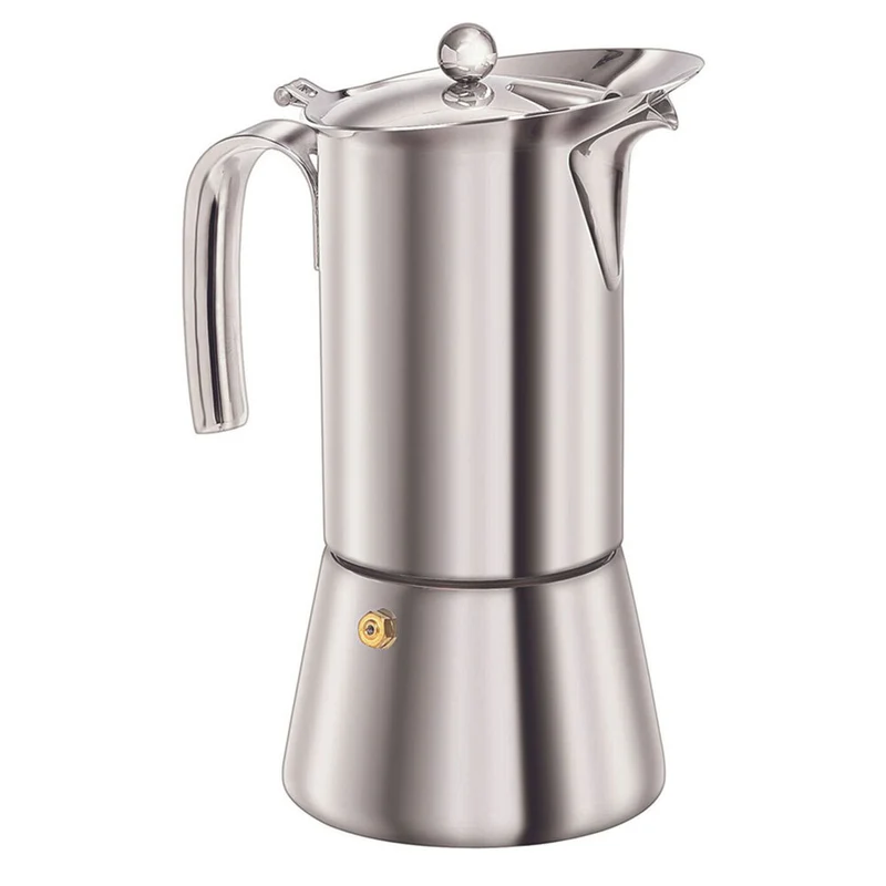 Euroline 10 Espresso Cup 1.2L Stainless Steel Coffee Maker (Silver)