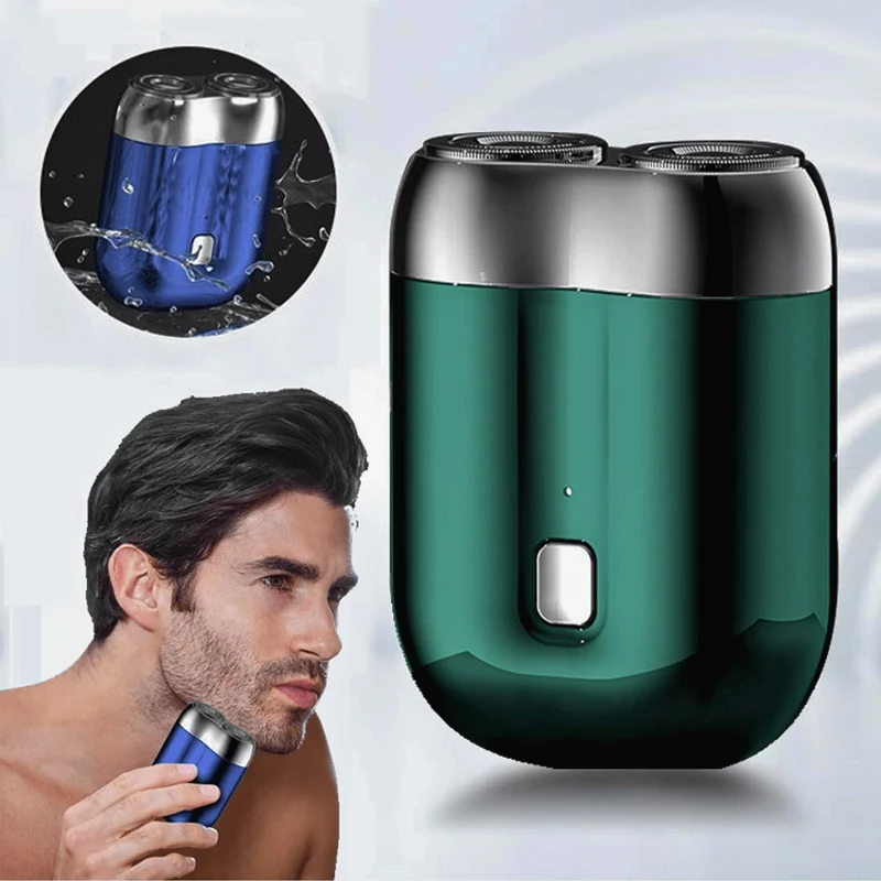 Kompakter Elektrorasierer wasserdicht IPX6 | USB-aufladbar & 60 Min Laufzeit | Aluminiumgehäuse | Für Nass- & Trockenrasur