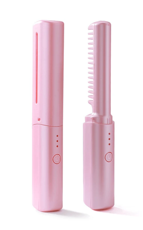 Wiederaufladbarer Glättkamm 2-in-1 mit Keramik | 3 Temperaturstufen, 4000 mAh Akku | Kompakt 18,5 cm, 116 g