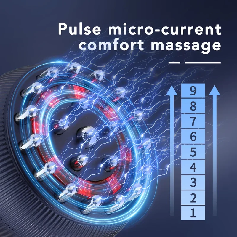 Massagegerät mit Wärme, Vibration & Rotlicht | Akku 1200 mAh, 50 Min Laufzeit | Für Regeneration, Entspannung & Home-Routine