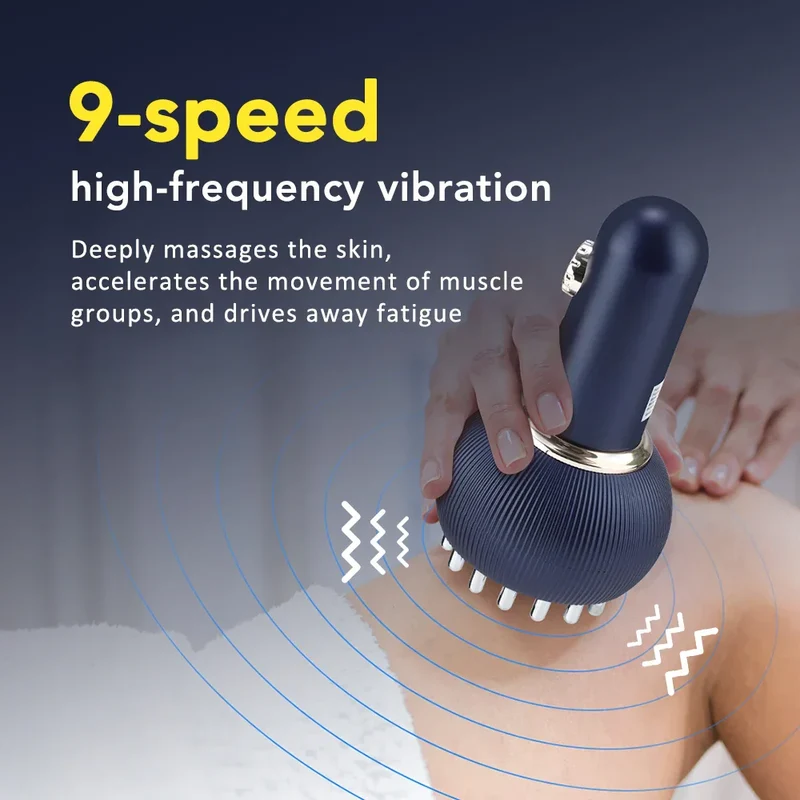 Massagegerät mit Wärme, Vibration & Rotlicht | Akku 1200 mAh, 50 Min Laufzeit | Für Regeneration, Entspannung & Home-Routine