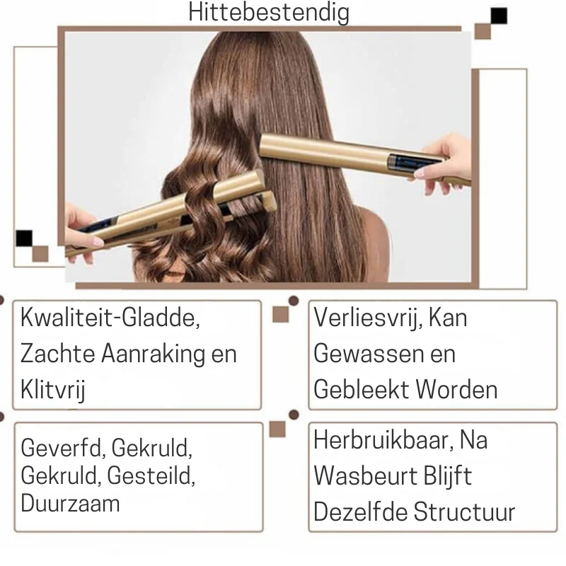 Damen Perücke lang gestuft & wellig | Hitzebeständige Kunstfaser, natürliches Volumen | 55–60 cm, atmungsaktiv & verstellbar