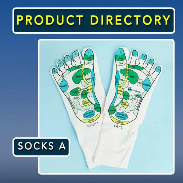 Akupressur Reflexzonen Socken aus Baumwolle | Diagramm-Zonen für Fußmassage | Atmungsaktiv & feuchtigkeitsableitend für Zuhause