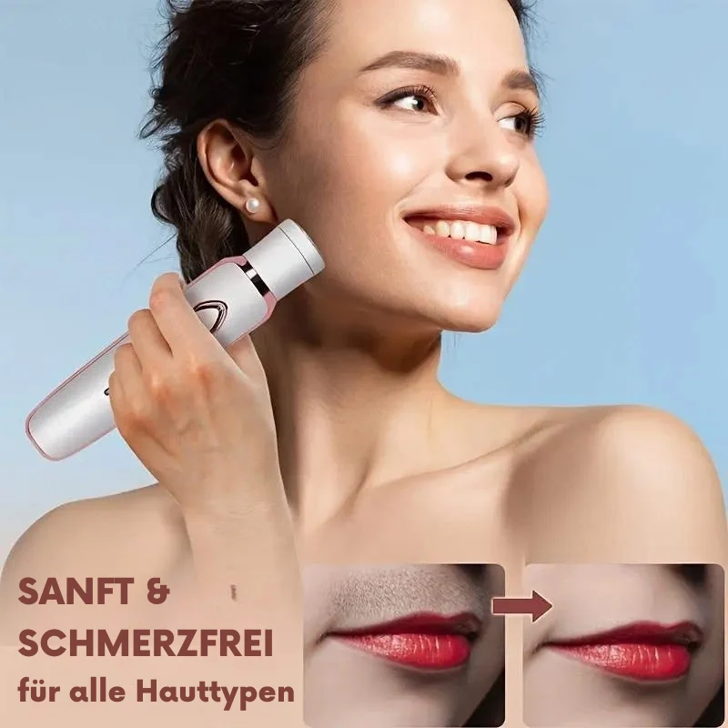 4-in-1 Elektrorasierer für Frauen kabellos | 4 Aufsätze: Rasur, Trimmen, Peeling, Gesichtsreinigung | 90 Min Akku | IPX6