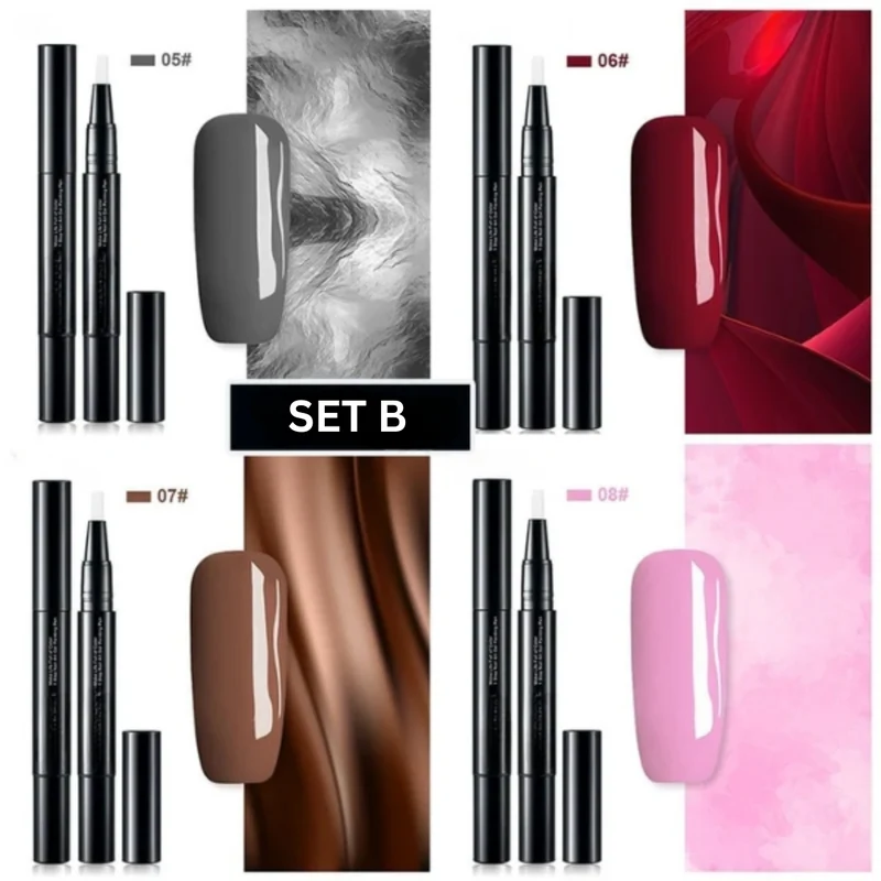 Gel Nagelstift Set für Nail Art | präzise Nagelzeichnung & kreative Designs | langanhaltende Farben für DIY Maniküre | NagelZauber