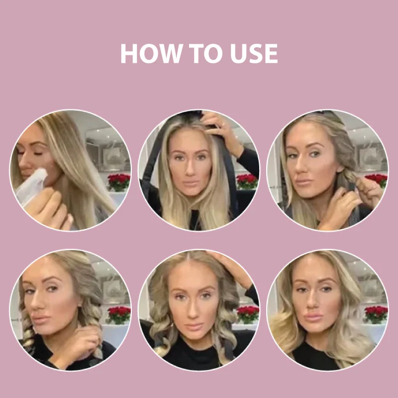 Hitzefreier Seiden Lockenformer Set | Overnight Locken ohne Hitze & Frizz | schonendes Haarstyling mit Maulbeerseide | Silky Curler