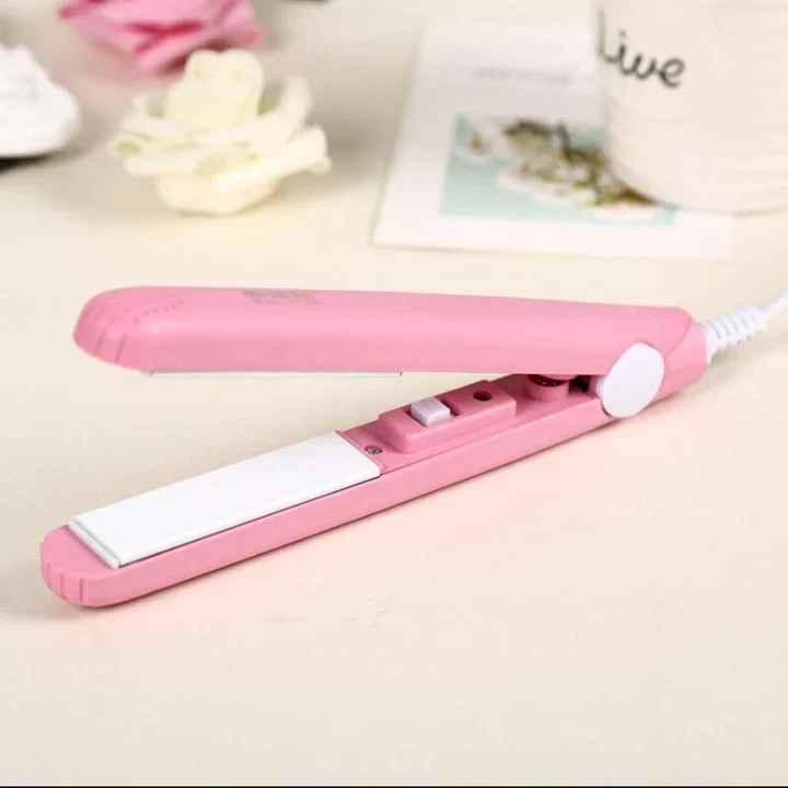 Mini Glätteisen & Lockenstab 2-in-1 Keramik Styler | kompaktes Reise-Haarstyling Tool für Glätten & Locken | schnelles Anti-Frizz Styling