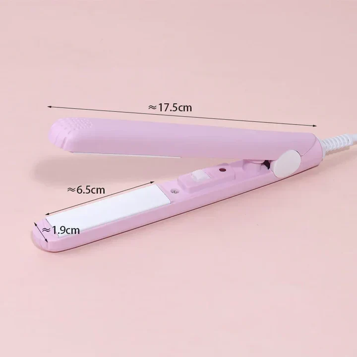 Mini Glätteisen & Lockenstab 2-in-1 Keramik Styler | kompaktes Reise-Haarstyling Tool für Glätten & Locken | schnelles Anti-Frizz Styling