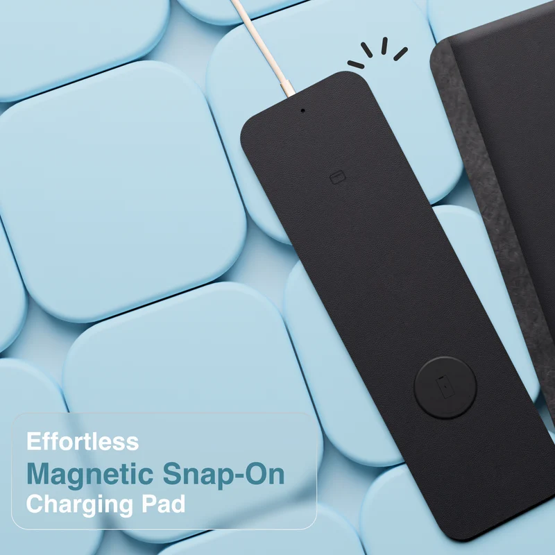 Laser Wireless Charging Desk Mat (Black)