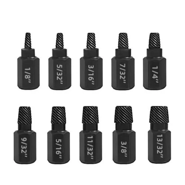 20-teiliges Schraubenausdreher-Set für beschädigte Schrauben | Linksdrehende Spiralform für extra Halt | Größenmarkierungen | Für Heimwerker & Profis