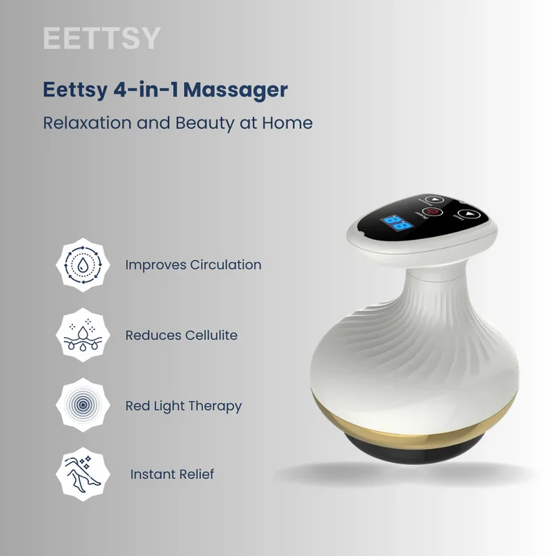 Anti-Cellulite-Vakuum-Massagegerät mit Wärme & Rotlicht | Für ein straffer wirkendes Hautbild | Standard oder Pro