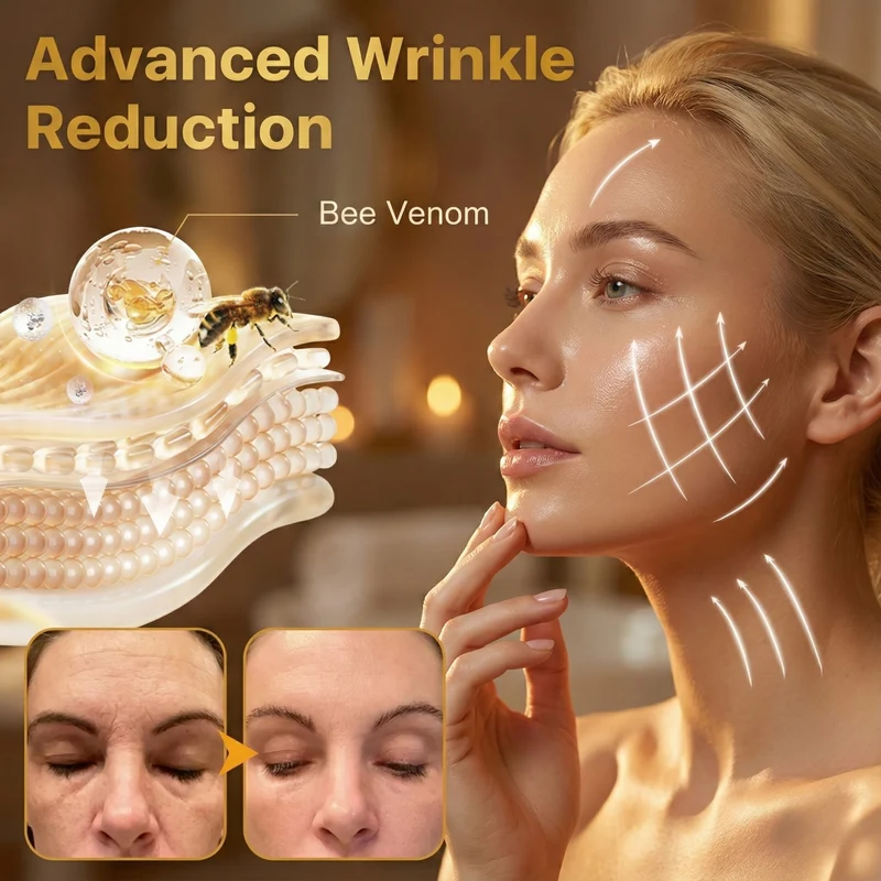 Anti-Aging-Creme mit Bienengift-Komplex | Strafft & festigt Gesicht und Hals | Mildert Fältchen und Linien | Leichte, nicht fettende Formel | 2× täglich