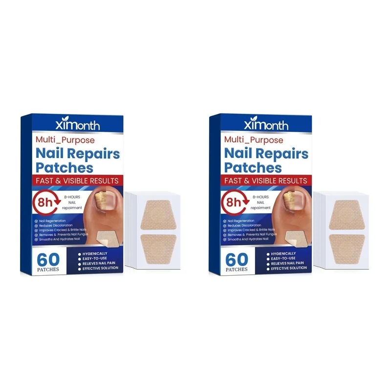 Nagelpflege-Pflaster 60 Stück | Für Fuß- & Fingernägel | Dünn, atmungsaktiv & unauffällig