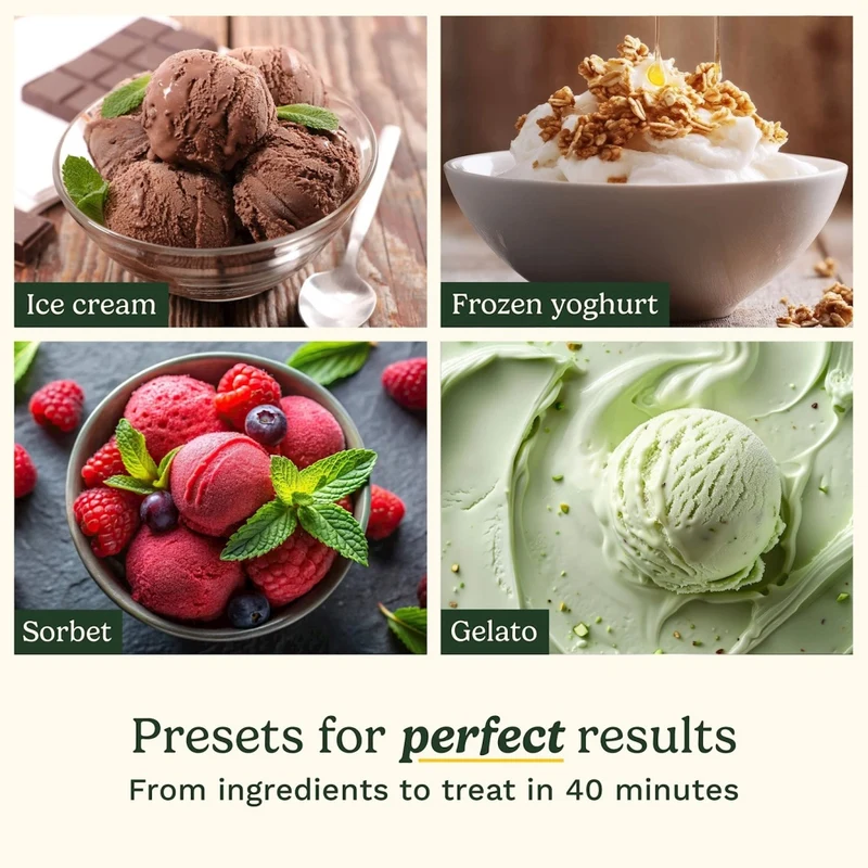 Cuisinart Freeze Ease Pro Ice Cream Gelato Sorbet Frozen Yoghurt Maker 1.5L