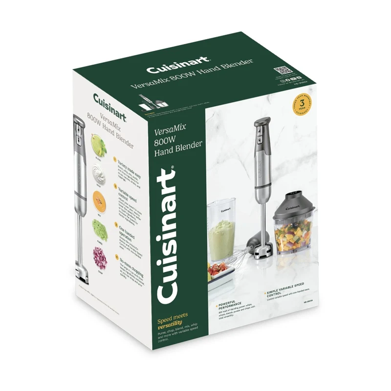 Cuisinart VersaMix 800W Electric Hand Blender with Storage Case - Stainless Steel