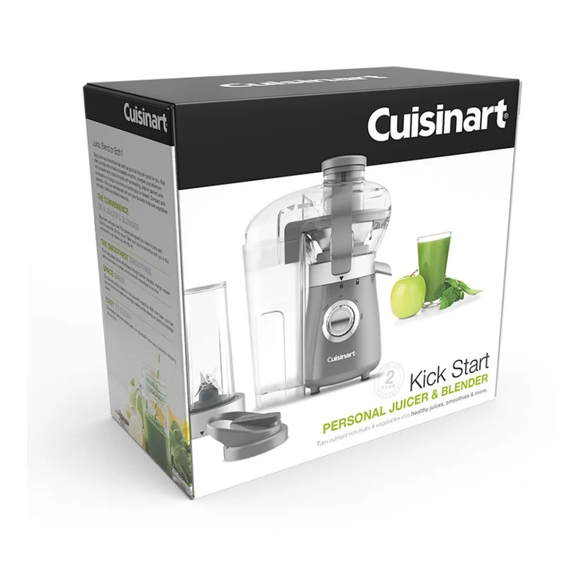 Cuisinart Kick Start Personal Juicer and Blender with Pulp Container - Grey