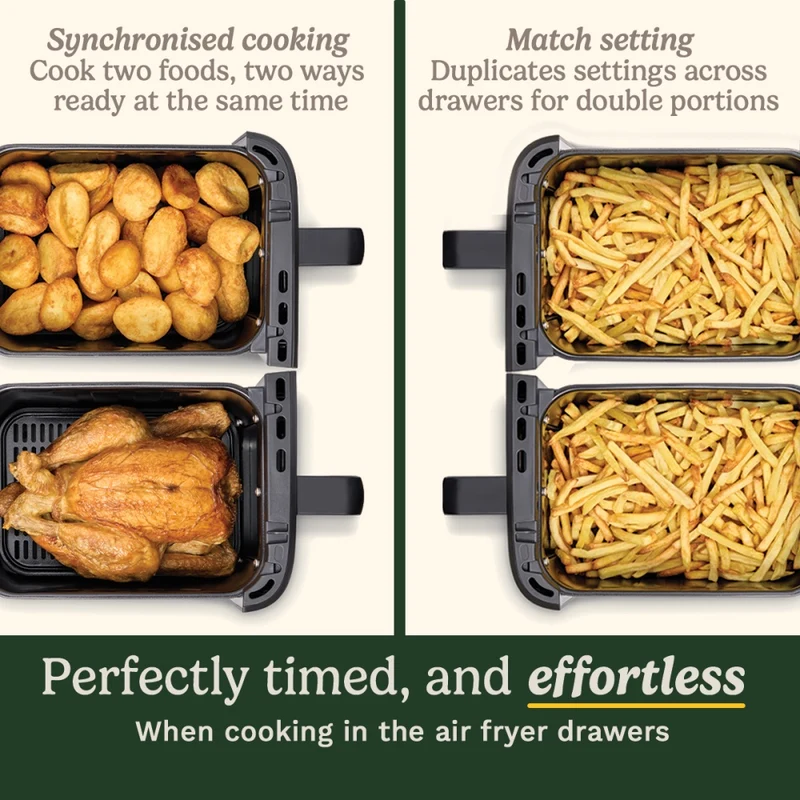 Cuisinart Tri Zone Air Fryer Oven Stainless Steel 136L Black/Silver