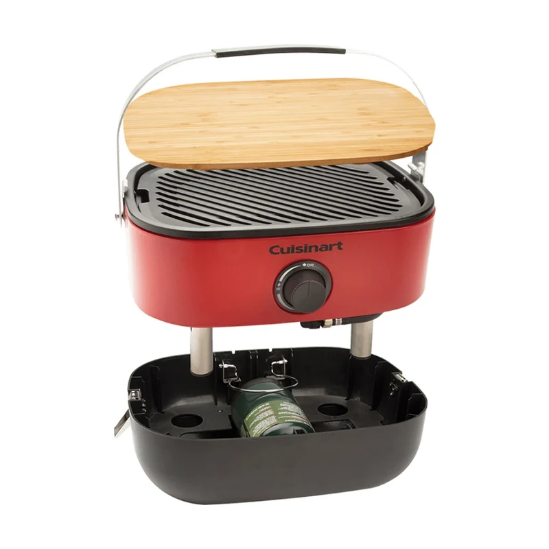 Cuisinart Venture Portable BBQ Cast Iron with Propane Gas - Red