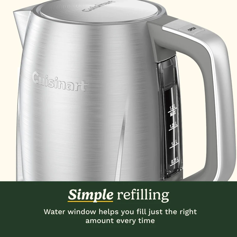 Cuisinart Core Collection 1.7L Brushed Stainless Steel Kettle 2400W Appliance