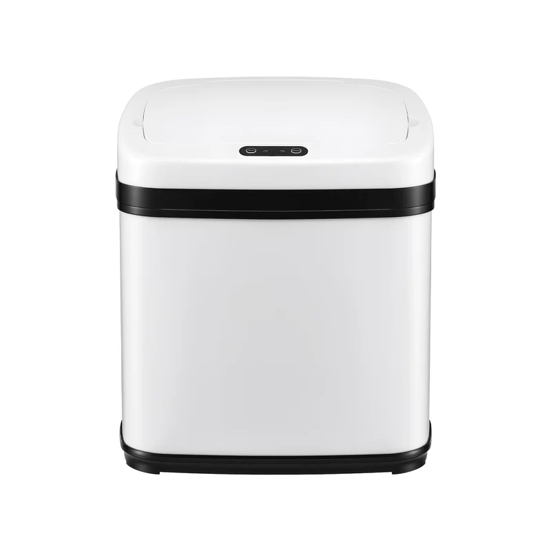 Devanti 15L Motion Sensor Bin Touchless Bins Soft-Close Rubbish Trash Can White