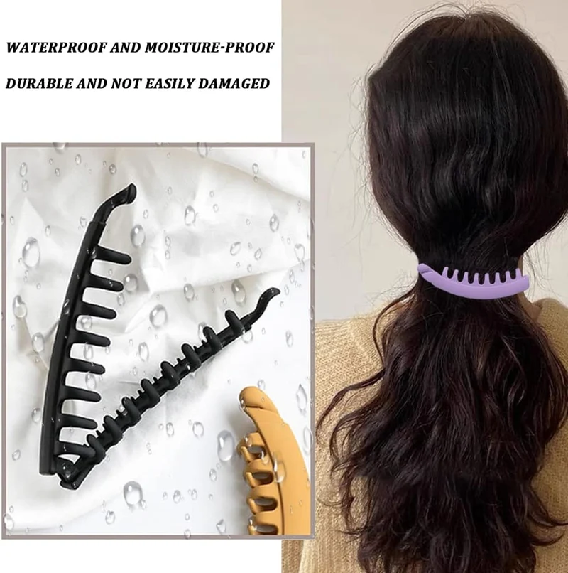 Bananen-Haarspangen Set 2er-Pack | Starker Halt für Pferdeschwanz & Hochsteckfrisuren | Für Dickes & Feines Haar