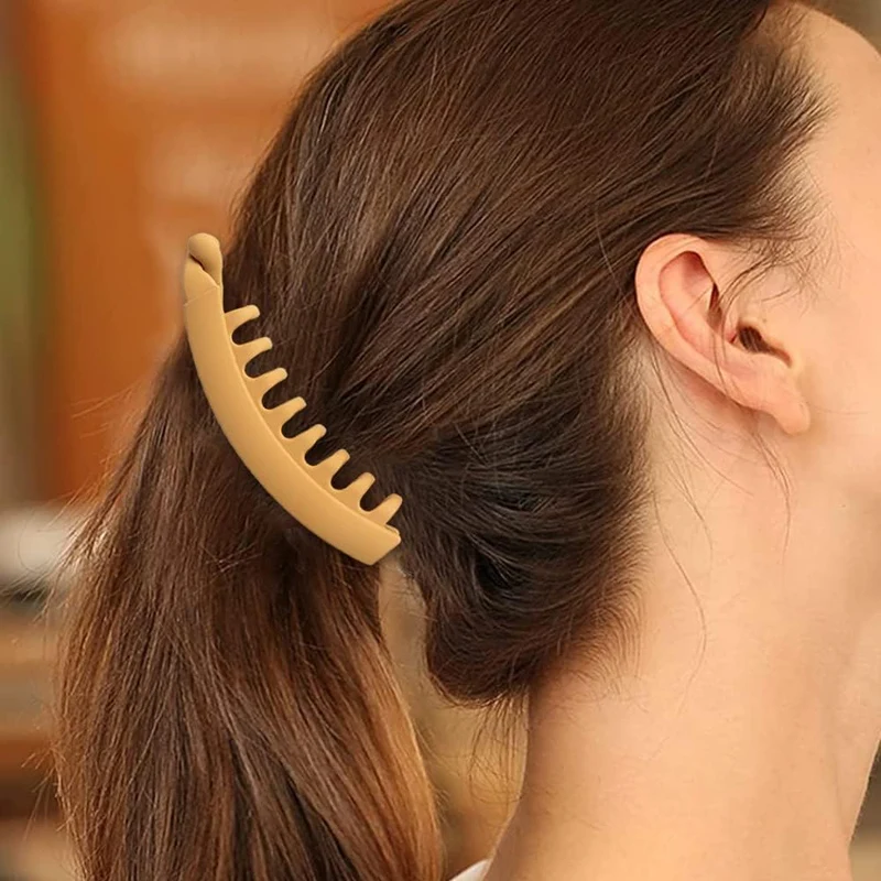 Bananen-Haarspangen Set 2er-Pack | Starker Halt für Pferdeschwanz & Hochsteckfrisuren | Für Dickes & Feines Haar