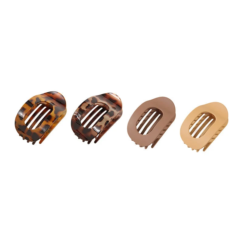 Gebogene Haarklammer mit Anti-Druck-Design | Sanfter, sicherer Halt für dickes & feines Haar | Nylonpolymer 8 × 2,5 × 3 cm | Set 1–3