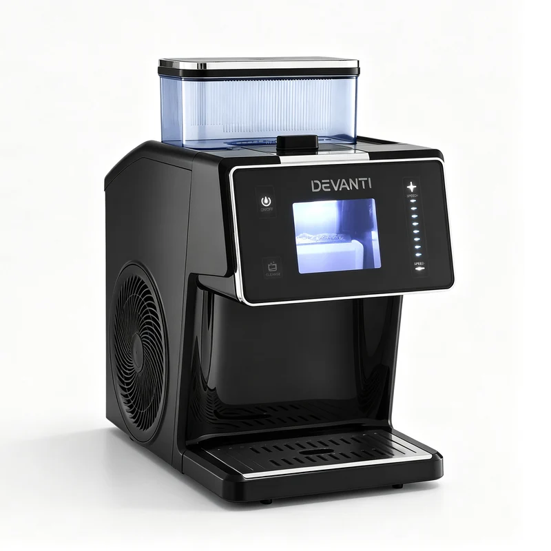 Devanti 20kg/24hr Ice Maker Snowflake Bingsu Shaved Ice Slushie Maker Black