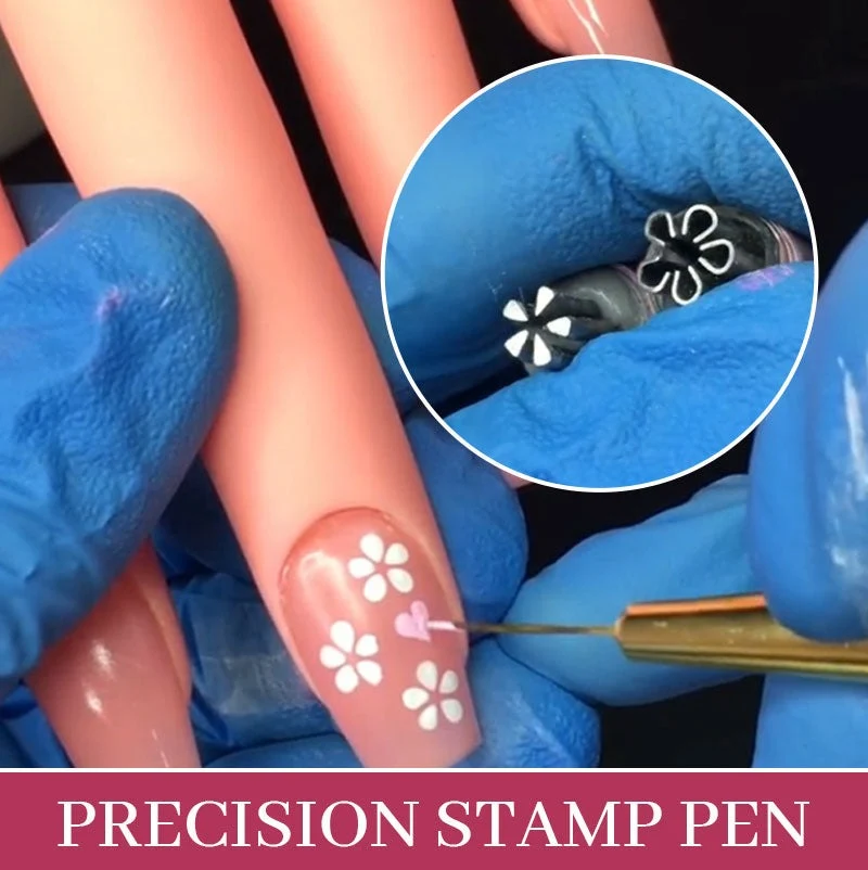 Nail Art Stempel Set für Gelnägel & Nagellack | Präzise Nageldesigns in Sekunden | Mit Stamper & Schaber