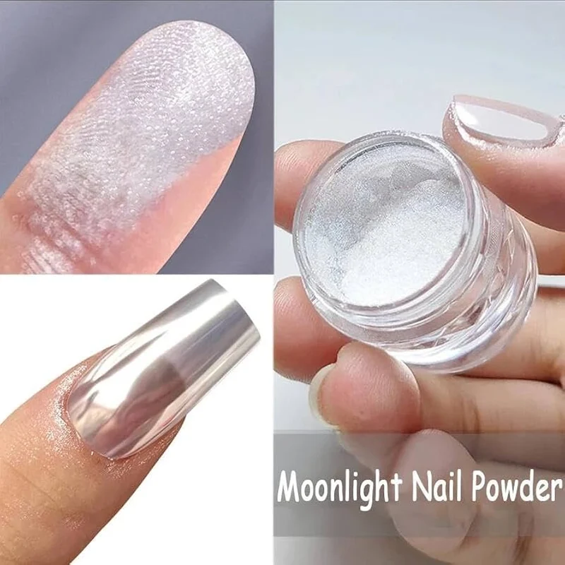 Chrome-Nagelpuder Set | Spiegelglanz-Chromeffekt in wenigen Minuten | Für Gel, Top Coat & Nail Art | Feines Pigment in verschiedenen Farben