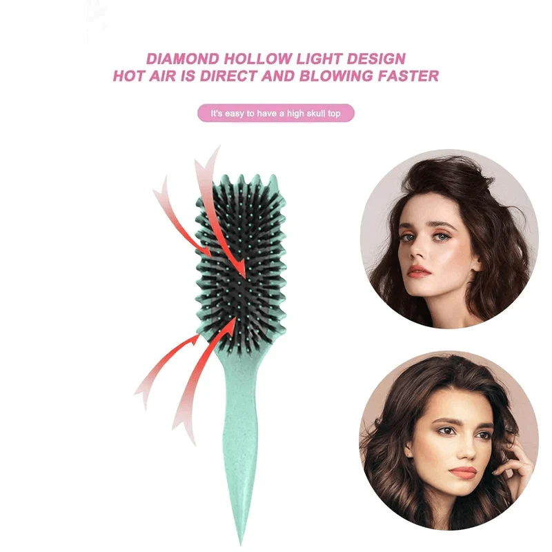 Lockenbürste für Definition & Volumen | Bounce-Curl Styling Brush mit flexiblen Borsten | Weniger Frizz, mehr definierte Lockenbündel | Für welliges & lockiges Haar