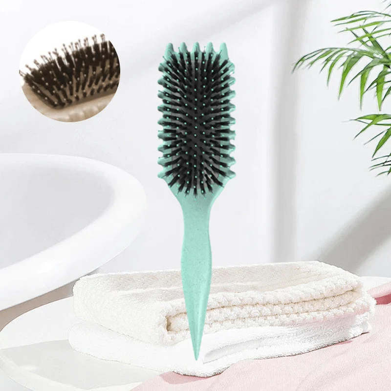 Lockenbürste für Definition & Volumen | Bounce-Curl Styling Brush mit flexiblen Borsten | Weniger Frizz, mehr definierte Lockenbündel | Für welliges & lockiges Haar