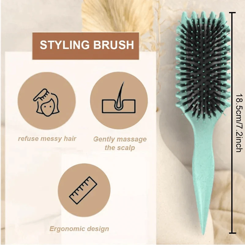 Lockenbürste für Definition & Volumen | Bounce-Curl Styling Brush mit flexiblen Borsten | Weniger Frizz, mehr definierte Lockenbündel | Für welliges & lockiges Haar