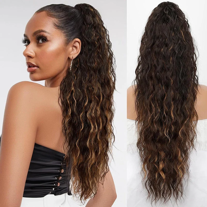 Pferdeschwanz-Extension mit Krallenclip (30 Zoll) | Sofort mehr Volumen & weiche Wellen | Anti-Frizz-Look | In verschiedenen Farben erhältlich