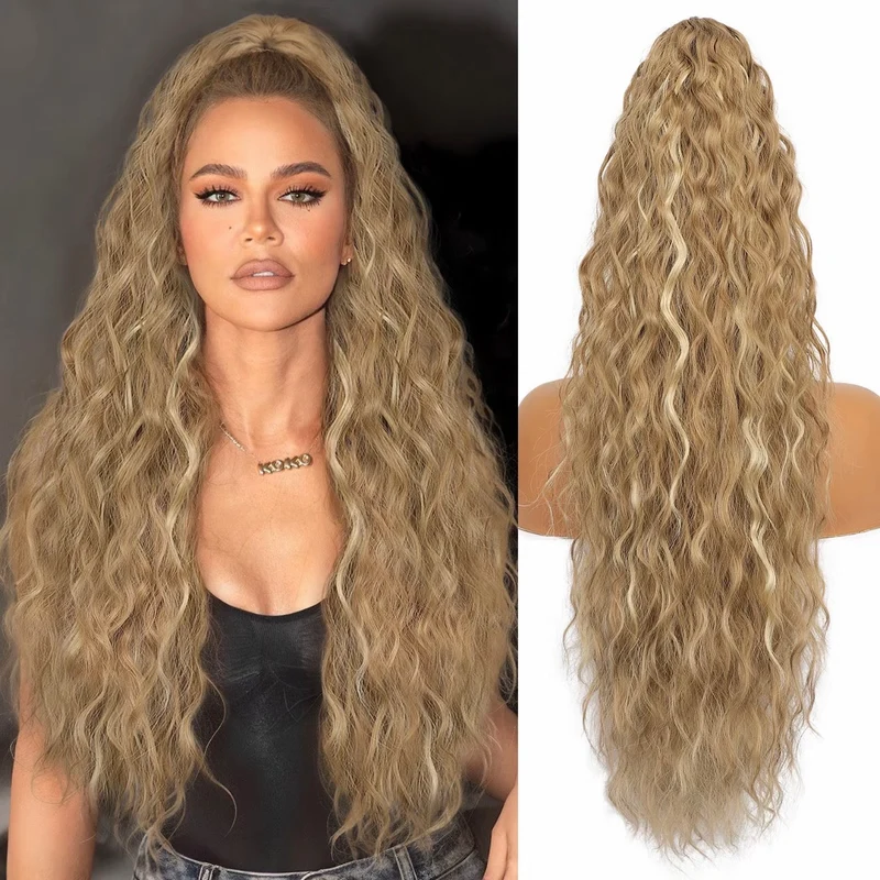 Pferdeschwanz-Extension mit Krallenclip (30 Zoll) | Sofort mehr Volumen & weiche Wellen | Anti-Frizz-Look | In verschiedenen Farben erhältlich