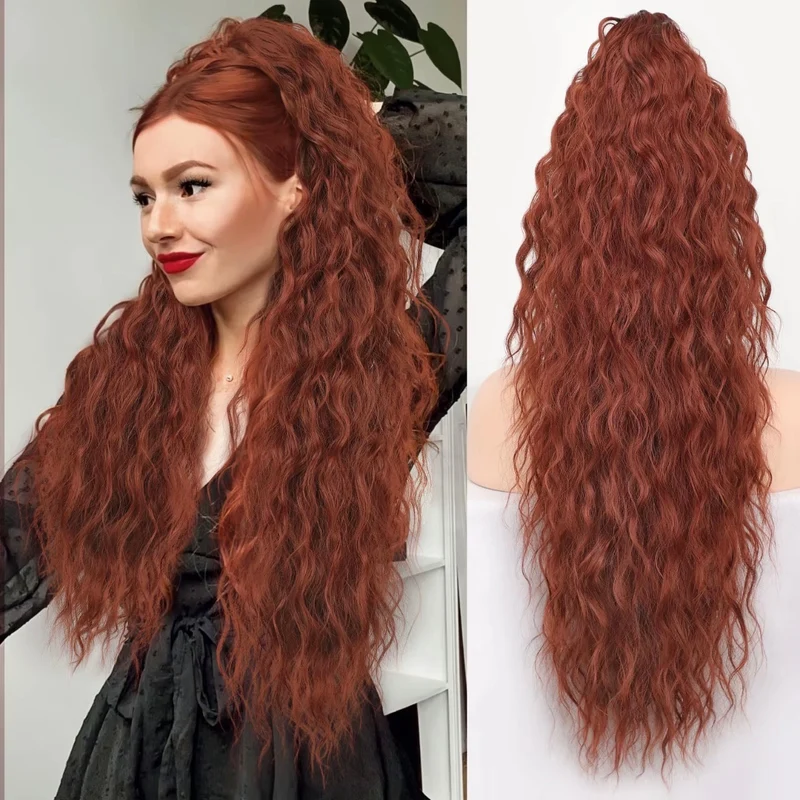 Pferdeschwanz-Extension mit Krallenclip (30 Zoll) | Sofort mehr Volumen & weiche Wellen | Anti-Frizz-Look | In verschiedenen Farben erhältlich