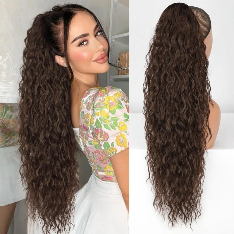 Pferdeschwanz-Extension mit Krallenclip (30 Zoll) | Sofort mehr Volumen & weiche Wellen | Anti-Frizz-Look | In verschiedenen Farben erhältlich