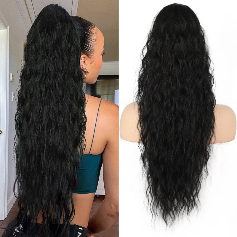 Pferdeschwanz-Extension mit Krallenclip (30 Zoll) | Sofort mehr Volumen & weiche Wellen | Anti-Frizz-Look | In verschiedenen Farben erhältlich